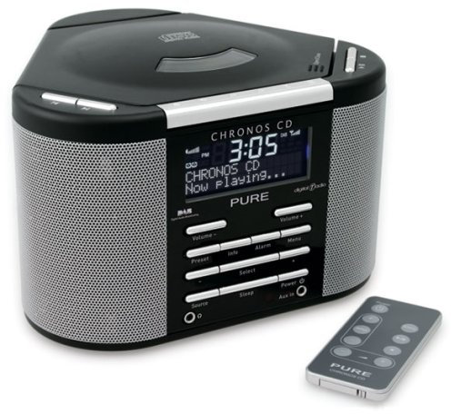 PURE Chronos CD DAB/FM/CD/MP3 Stereo Clock Radio - Black
