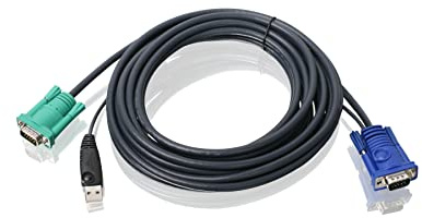 IOGEAR Bonded KVM Cable, USB, VGA, 16 Feet, G2L5205U
