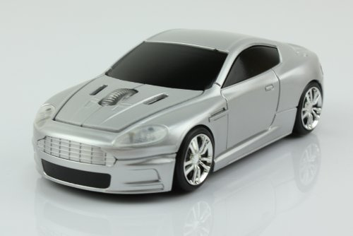UrChoiceLtd 2.4GHz Wireless Sports Car Shaped Computer Mouse-Silver