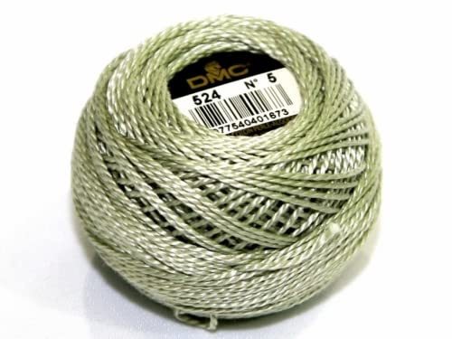 DMC 524 Perlgarn, Baumwolle, Größe 5, 10 g Ball