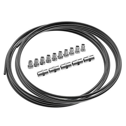 10m Tubo di Freno Ø 4,75 mm Kit + 10 raccordi maschi + 5 connettori M10 x 1 DIN 74 234 Set di Tubi di Acciaio e Accessori dei Freni per Svasatura DIN F