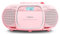 MEDION E66476 Stereo Sound System (Boombox, CD-Player, MP3, Kassette, tragbarer Kassettenspieler für Kinder, UKW Radio, AUX, Kopfhörer, Netz & Batterie) Pink