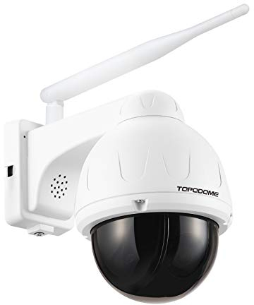 Topodome Metallo Telecamera Wi-Fi Esterno 940nm IR, Videocamera Sorveglianza 5MP WIFI IP Camera, Scheda SD 32G Built-in, Audio Bidirezionale, Rilevazione Umana, IP66