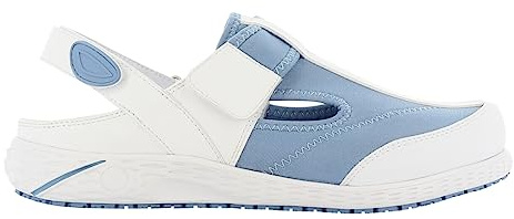 SAFETY JOGGER Safety Shoes for Women 7 UK - Aliza - Lightweight Comfortable Velcro Work Shoe, Ideal for Nurses, Kitchen or Indoor, Non Slip and Shock Absorbing, Oxypas, Light Blue