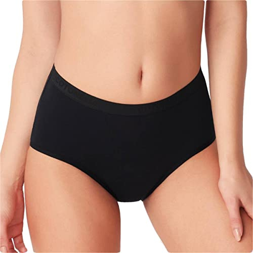 Cotonella 2 Period Panties ADB63 Coulotte da Ciclo Mestruale Flusso Abbondante. Mutande Assorbenti Mestruali - Lavabile - Periodico - Incontinenza - Mestruazioni - Donna Intimo Protettive Nero 6/XXL