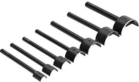 LANTRO JS Lot de 7 emporte-pièces en forme semi-circulaire, bords incisifs pratiques, emporte-pièce en cuir, demi-rond, pour travaux manuels, sangle, ceinture, portefeuille, sac (15-45 mm)