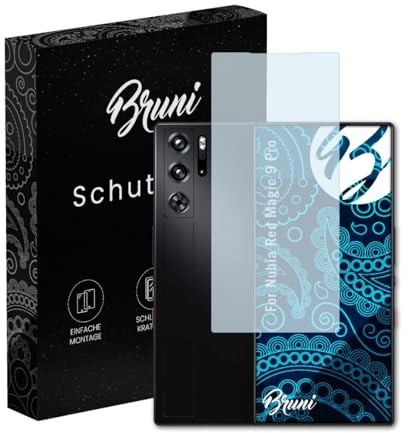 Bruni Schutzfolie kompatibel mit RedMagic 9 Pro Folie, glasklare Displayschutzfolie (2X)
