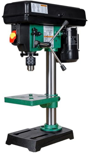 XLTEAM Bench Drill Press, 450W Variable Speed Bit-On-Bit Drill Stand, 5 Speed Adjustment 600-2650RPM, Drilling Depth 50mm, 0-45° Tilt Angle, for Metal, Wood