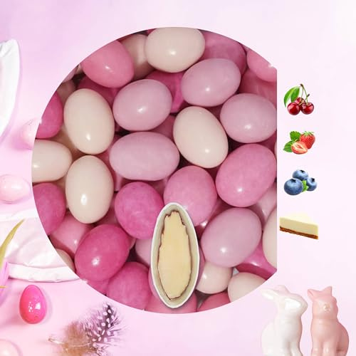 EinsSein 0,5kg Schokoladeneier Osterei Schoko Geschmacksmix rosa-pink | Schokoladeneier für Kinder Erwachsene | Schokoei Ei für Ostern | Leckere Ostersüßigkeiten Süßigkeiten für die Osterhasen Suche