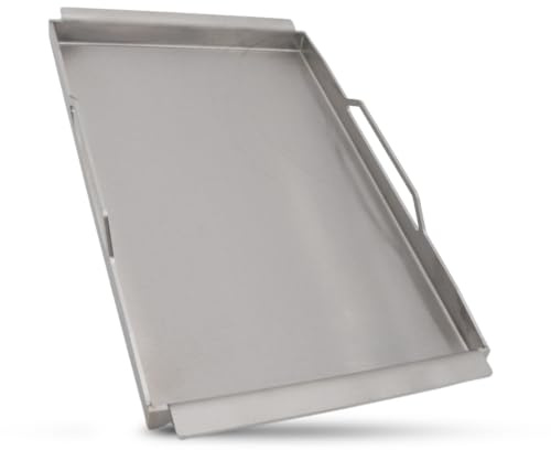 BABOSSA Grill Plancha aus V2A Edelstahl 48 x 32.5 x 8.5 cm – Erstklassige Verarbeitung – kompatibel mit jedem Broil King Regal & Imperial Modell – Teppanyaki Platte 100% Made in Germany