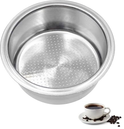 Filtre à café professionnel 51 mm en acier inoxydable réutilisable pour gourmet expresso indispensable dans chaque maison (double tasse)