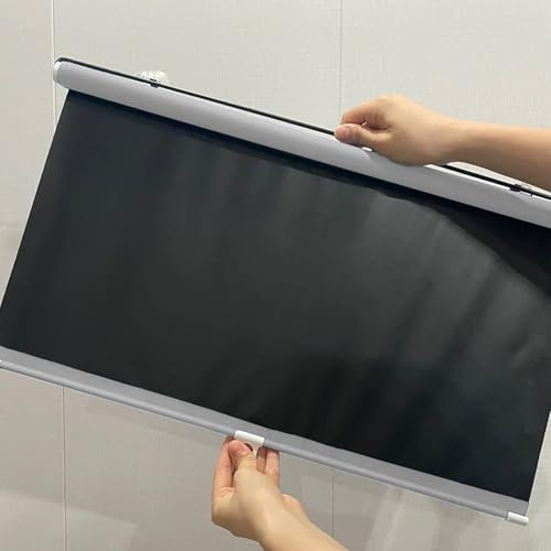 Verdunkelungsrollo Hitzeschutz Rollos Für Fenster Sonnenchutz Tragbare Temporäre Sonnenschutzrollos Mit Saugnapf Für Alle Fenstertypen(Gray,W20 x H49)