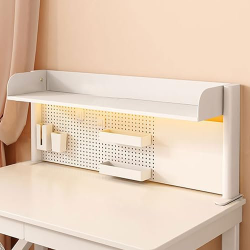 Clamp On Desk Organizer Shelf, Desk Extender Pegboard Workstation, Computer Desk Accessories for Office, for Gaming Desk, Clamp-on Desktop Shelving System(Size:80*14.5*38cm/31.5*5.7*15in)