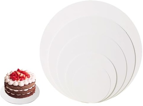 Abiyou 10 Pezzi Base per Torta Rotondi, Piatti per Torte Rotondi, Vassoio Torta Rotondo, Dischi per Torte, Piatti per Torte,per Torte,Dessert(14.5CM/20CM/25CM/29.5CM/34CM)