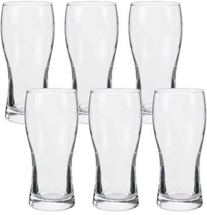 Bicchieri da Birra Set 6 Calici 400 e 560 ml Alta Qualità Vetro Spesso Uso Quotidian Casa Ristorante Bar Pub Hotel Perfetti per Festività Cene Eventi Design Elegante Moderno Lavabili in Lavastoviglie
