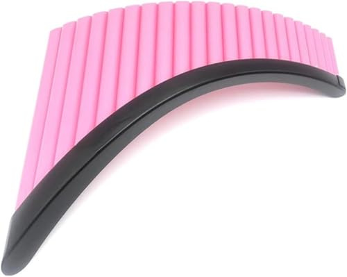 Panflöte, 22 Pfeifen G Key Pan Flöte, Chinesisches Traditionelles Musikinstrument Pan Pipes Pink, mit Tasche