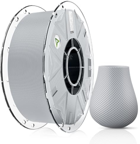 Creality PLA-Filament, Hyper PLA RFID 3D-Druckerfilament, hohe Geschwindigkeit 30–600 mm/s, 1 kg (2,2 lbs) Spulenfilament unterstützt CFS, passend für K2 Plus Combo und die meisten 3D-Drucker, Grau