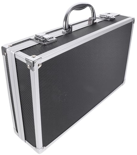 Kisangel Schutz Mikrofonkoffer Aluminium Tragbar Für 2 Kabellose Mikrofone Robuste Organizer Kasten Mit Handgriff Aufbewahrung Für Ktv Und Bühne