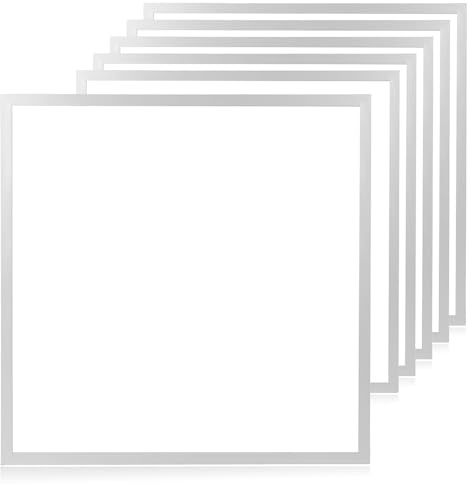 LUXULA 6x LED-Panel, 62x62cm, Backlit, 36W, 3600lm, 4000K (neutralweiß), inkl. Netzteilen, LED Bürolampen für Rasterdecken, Büroleuchten, Deckenleuchte