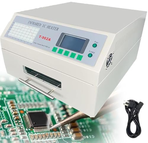 ylpddmm Machine à Souder par Refusion Automatique T962A 300X320mm, Station de soudage,Four de Refusion Infrarouge IC Chauffe-Eau BGA Station de retouche pour Test De Soudure PCB SMT