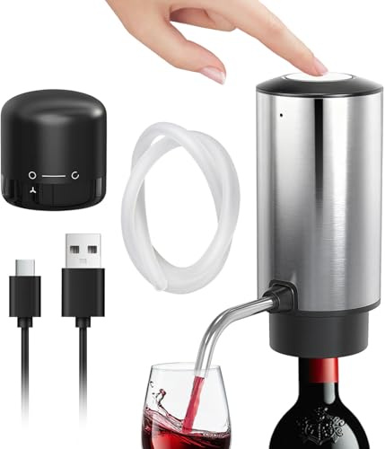 Aérateur De Vin Électrique avec Bouchon Vacuum, Aérateur Et Verseur De Vin Électrique, Aérateur De Vin Avec Décanteur Électrique, Bec Verseur De Vin Électrique, Pour Les Amateurs