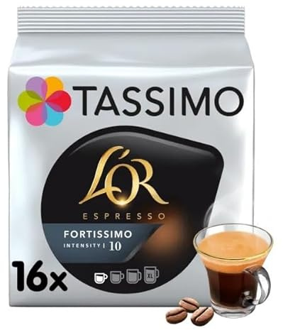 Tassimo L'OR Espresso Fortissimo Coffee Pods - Pack of 1 (Total 16 Pods)
