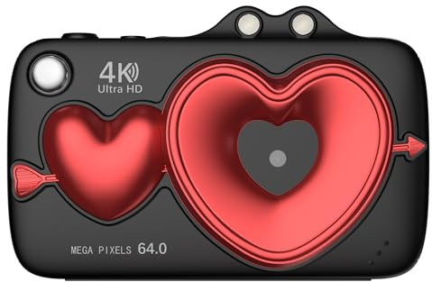Gettimore Digital Camera with 64MP & 4K Video, 2.8-inch HD Flip Screen, Dual Front and Rear Cameras, WiFi Enabled for Photo and Vlog Capture Black