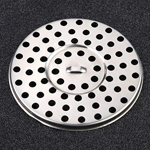 RASTKY Desagüe de Suelo Inoxidable de 8,5 Cm de Diámetro, Desagüe Redondo de Acero Inoxidable para el Suelo de la Ducha, Cubierta de Rejilla Extraíble para Drenaje de de Balcón