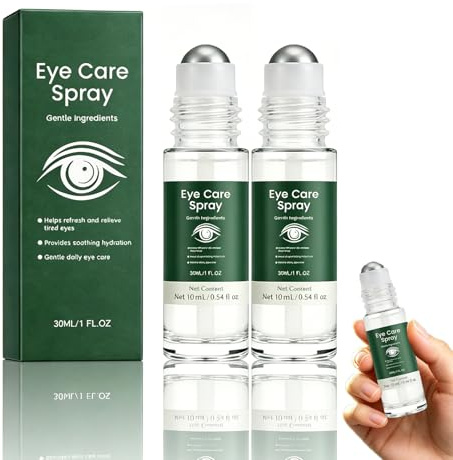 Ögonvård roller-serum med lutein, lutein ögonserum roller – fuktgivande ögonroller för fräscht utseende, kylande kulspetspenna, vård för ögonområdet (2 st)