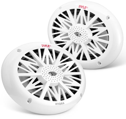 Pyle Altoparlanti Marini, 15x23 Cm 2 Vie Impermeabili 260 Watt Casse Audio, Stereo da Esterno per Barca e Veicoli Aperti, Speaker Bianchi