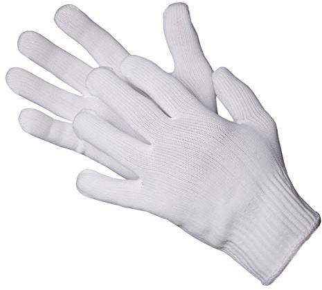 Jah Nylon‑Strickhandschuh weiß – elastisch & nahtlos – für Montage, Verpackung & Handling
