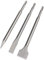 flintronic Chisel Set, 3-Pcs Hammer Steel Drill Tool Set,1 Wide Chisel, 1 Flat Chisel, 1 Point Chisel, SDS-Plus Shank, Spade Scraping Chisel Set for Tile Masonry Brick Wall Granite Concrete