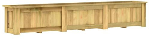 vidaXL Kiefernholz Imprägniert Hochbeet Pflanzkübel Blumenkasten Pflanzkasten Blumenkübel Pflanzbeet Gemüsebeet Gartenbeet 291x50x50cm