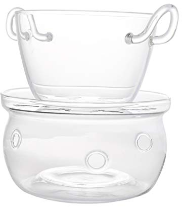 1 Set Chocolate Candies Heating Pan Glass Butter Glass Cookware for Stovetop Chocolate Melting Pot Glass Double Boiler Mushroom Candy Cooking Melt Pan Coffee Beans Bowl