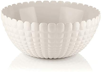Guzzini - Tiffany, Contenitore in Plastica Riciclata, Ciotola XL - Bianco Latte, Ø 30 x h13 cm | 5000 cc - 213830156