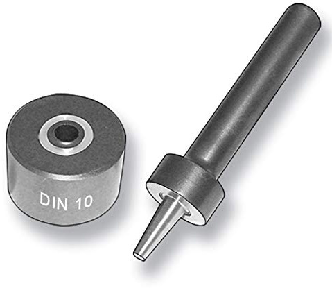 Rundösen Ø 10 mm Edelstahl Ösen Einschlagstempel Locheisen Lochungsunterlage (Einschlagstempel für Rundösen Ø 10 mm)