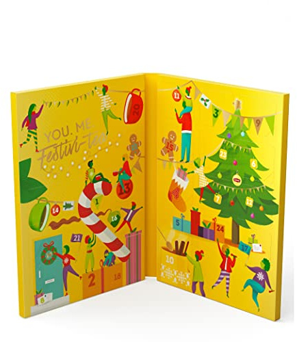Lipton | Tee-Adventskalender | ideal für Teeliebhaber | festliches Geschenk | zum Teilen für Familie und Freunde | mit 12 Sorten | 48 Teebeutel