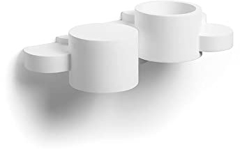 Vet italy Vetrineinrete® Applique da parete in gesso moderno doppia emissione up e down lampada contemporanea con attacco g9 per corridoio salone