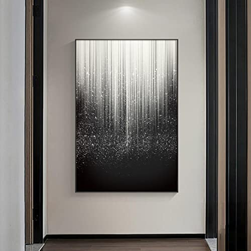 Beleuchtete Linie, abstrakte Kunst, Leinwandgemälde mit Rahmen, luxuriöses nordisches Poster und Drucke, Druck, moderne Heimdekoration, Wandbild, 80 x 120 cm/32 x 47 Zoll, mit Rahmen