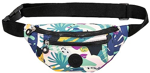 Long Keeper Bauchtasche für Damen und Herren – Anti-Diebstahl-Bauchtasche mit dem Hund, Spazierengehen, Laufen, Wandern, wasserdichte Bauchtasche, modische Hüfttasche für Reisen im Freien, Jungle