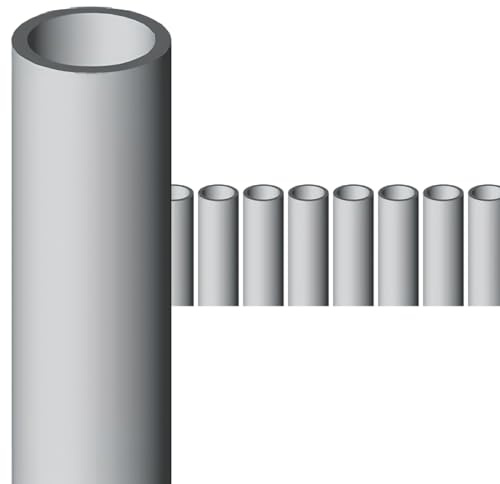 20 Metri Tubo Rigido Canalina Passacavi D25mm, 10 Pezzi da 2 Metri, Per Impianto Eletttrico, Uso Interno e Esterno, Colore Grigio In PVC (10 Pezzi D25mm)