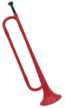 Bugle Call Trompete Professionelle B-Signalhorn-Trompete, Kavallerie-Trompete, Rote Kunststofftrompete Mit Mundstück Für Bandschüler Bugle
