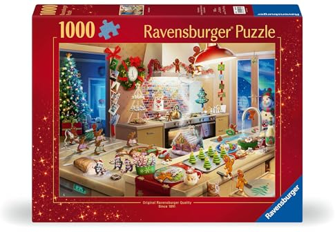 Ravensburger - Puzzle Adulte - Puzzle 1000 pièces - Les bonhommes en Pain d'épices - Adultes et Enfants à partir de 14 Ans - Puzzle de qualité supérieure - Noël - 12000718