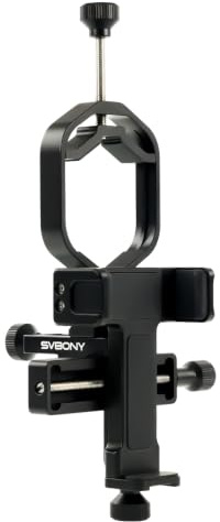 Svbony SV214 Pro 3-Achsen-Universal-Smartphone-Adapter, Digiscoping-Adapter mit Fernbedienung, unterstützt 28 bis 48 mm Okulardurchmesser, für Aufnahmen von Bildern durch Teleskop-Spektiv