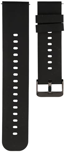 Rumyve Silicone Soft Watch Straps,Black Waterproof Watch Bands,Wrist Straps Replacement Bands for Smart Watch Bands Men Women(22mm), 2306-83B