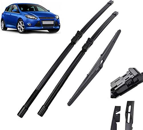 Wischer Vorne Hinten Wischerblätter Set Für Ford Für Focus 3 2011-2017 2016 Windschutzscheibe Windschutzscheibe Vorne Hinten Fenster 28 + 28 + 12 