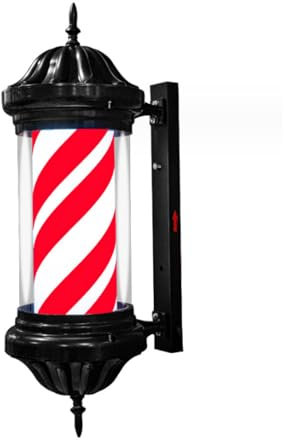 XNYXLPP Luz de Poste de Peluquero, Letrero de peluquería, 70 cm/27 '' Poste de Peluquero Luz LED Retro Peluquería Letrero Abierto Peluquería Tiras LED giratorias Ahorre energía (B)