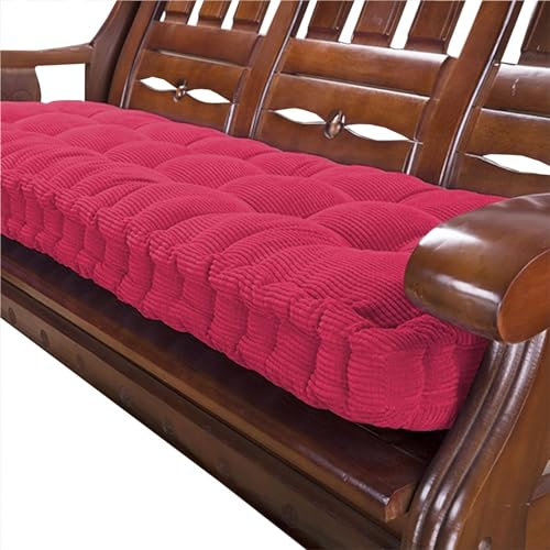 uyeoco 8-10cm Dickes Bankauflage Bankkissen,Sitzkissen Bank Sitzauflage Innen Outdoor,Gute Qualität Waschbare Gartenbank Auflage,Rechteck Sitzkissen Groß Für Boden Bürostuh(#7,50x110cm/20x43in)