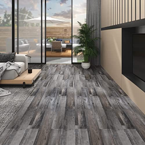ShGaxin PVC-Laminat-Dielen 5,02 m² 2 mm Selbstklebend, Fliesenfolie, Laminatboden, Küchenrückwand Folie, Bodenbelag Selbstklebend, Wandverkleidung, Deckenpaneele, Industriell Holz