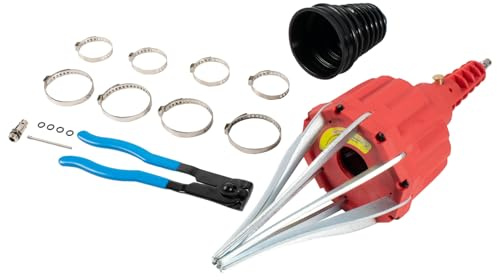Dixhills Achsmanschettenspreizer Satz 20-120 mm mit Universal Faltenbalg Achsmanschette & Klemmschelle Ohrschelle & Klemmezange, Universelles pneumatisches CV Manschetten Expander Werkzeug